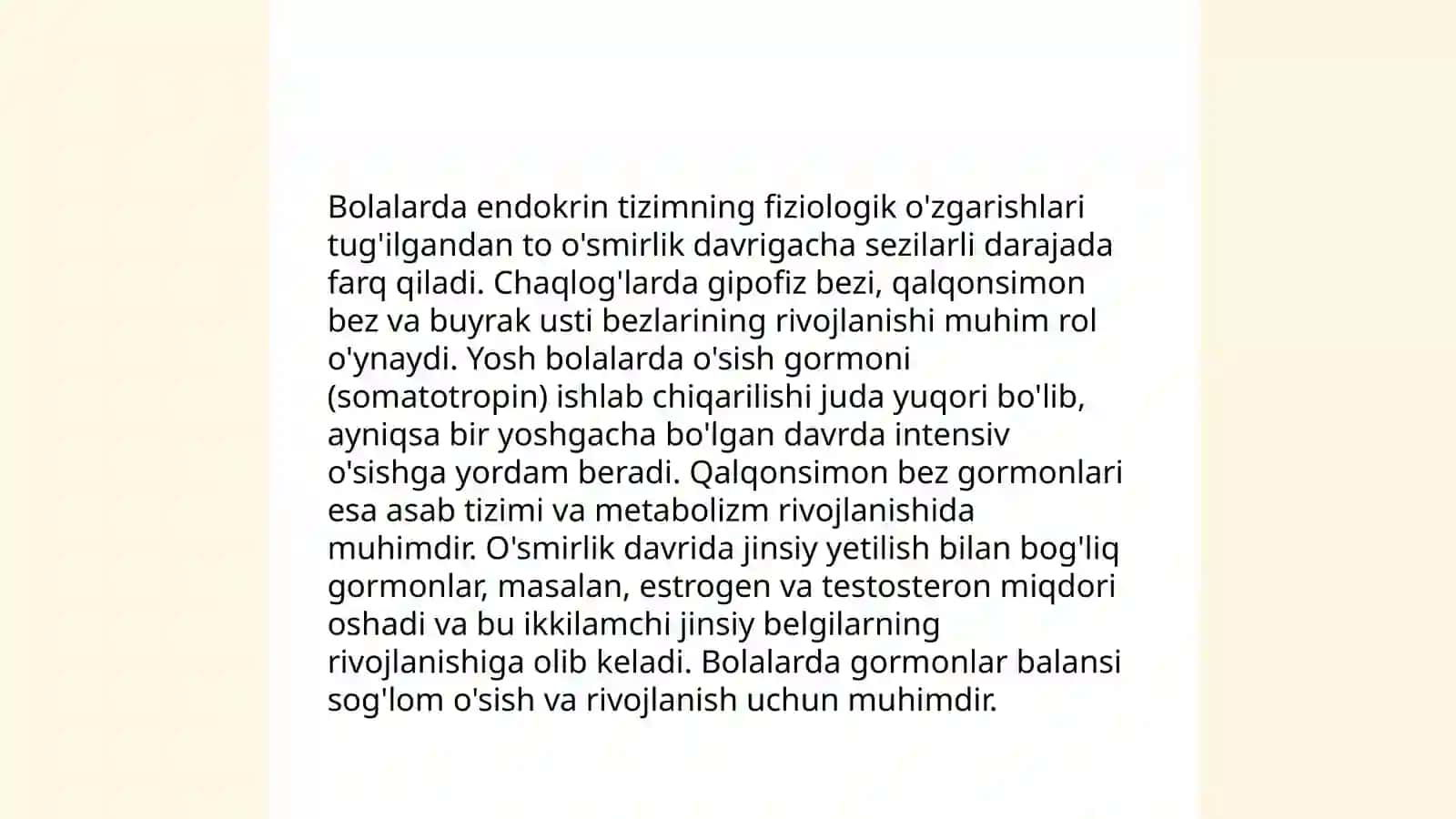 Endokrin tizimning yoshga oid fiziologiyasi va gigiyenasi 4