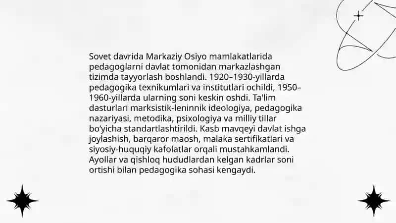Markaziy Osiyo mamlakatlarida pedogoglik kasbining taraqqiylashishi 4