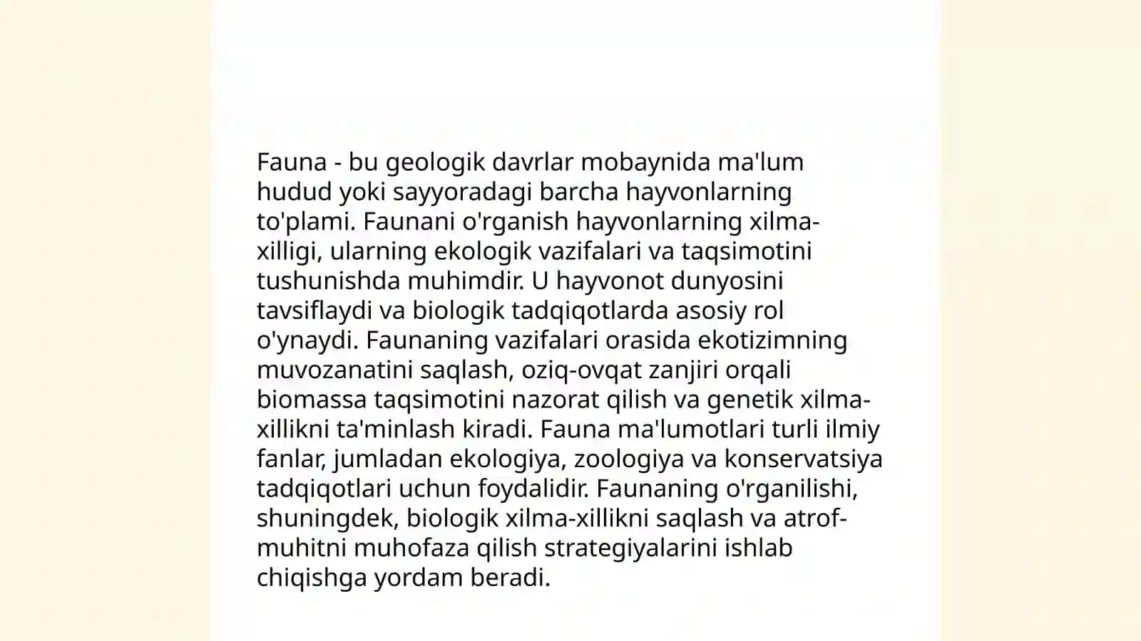 Zoogeografiyada fauna tushunchasi 4