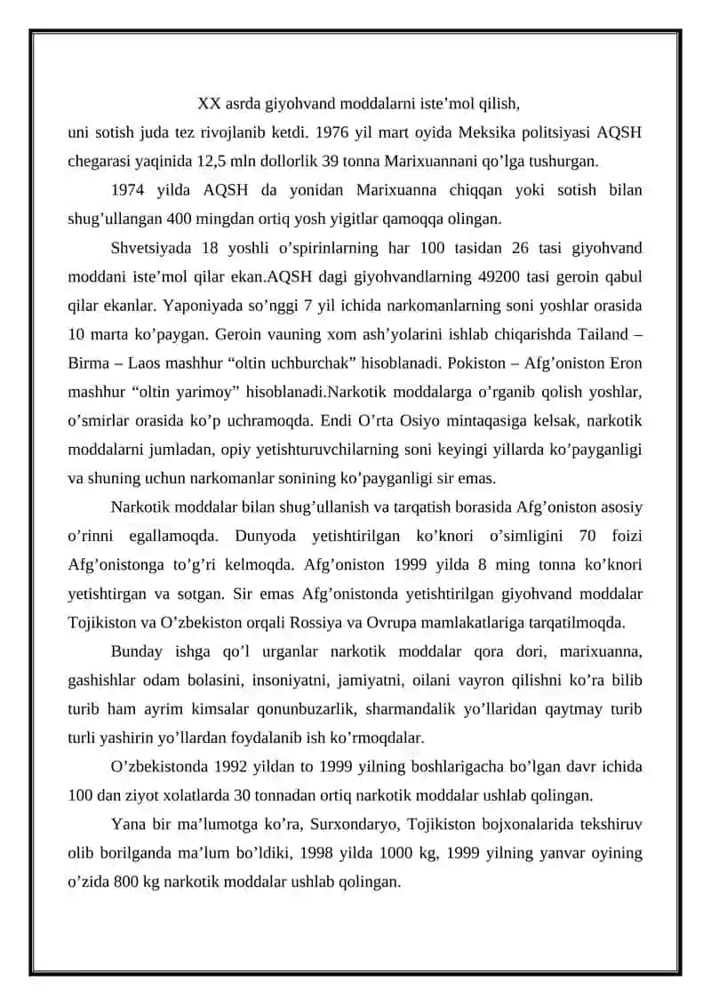 NARKOMANIYA VA UNING ASORATLARI 4