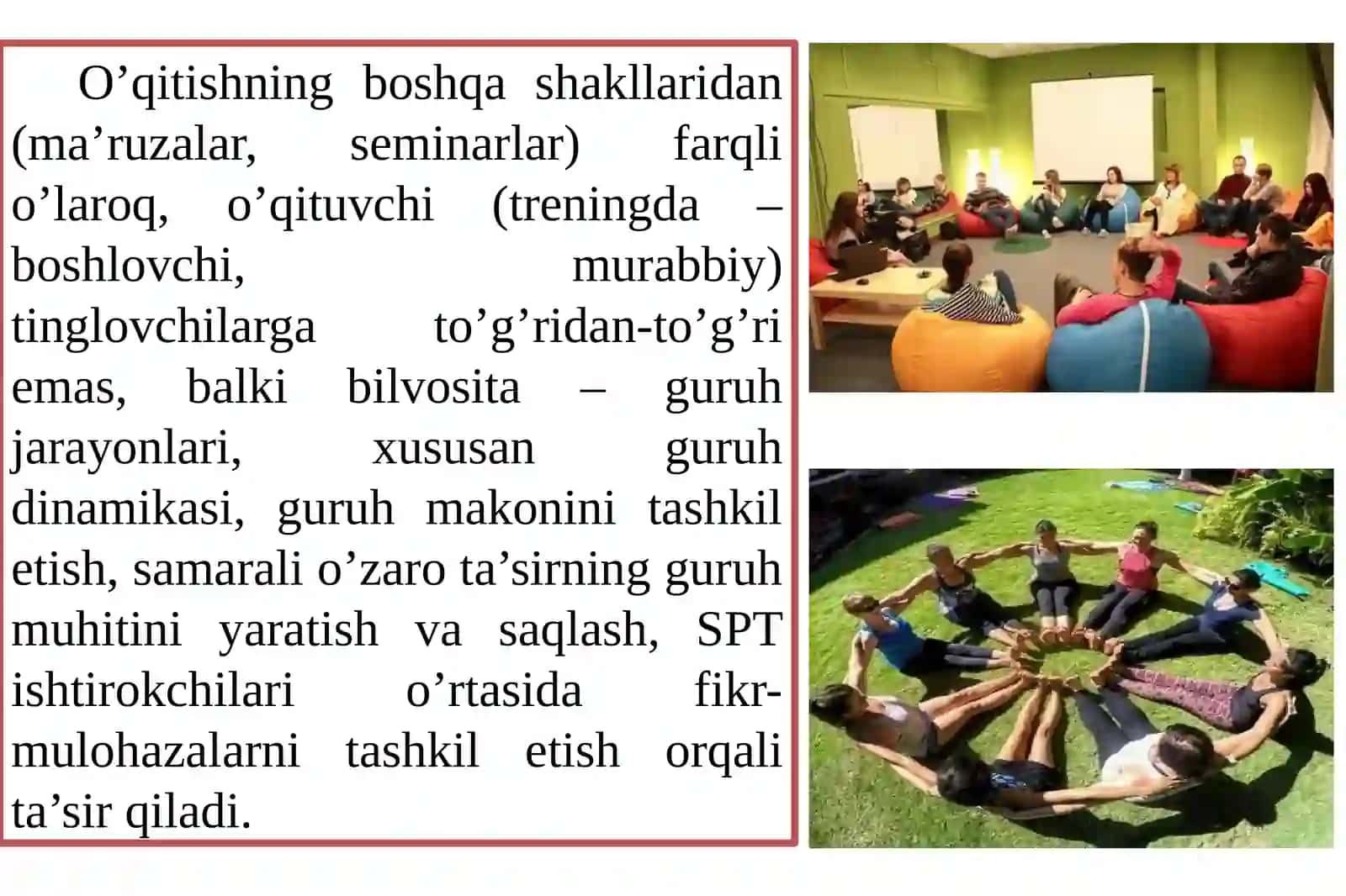 SOTSIAL PSIXOLOGIK TRENINGDA GURUHIY DINAMIKA JARAYONLARI 4