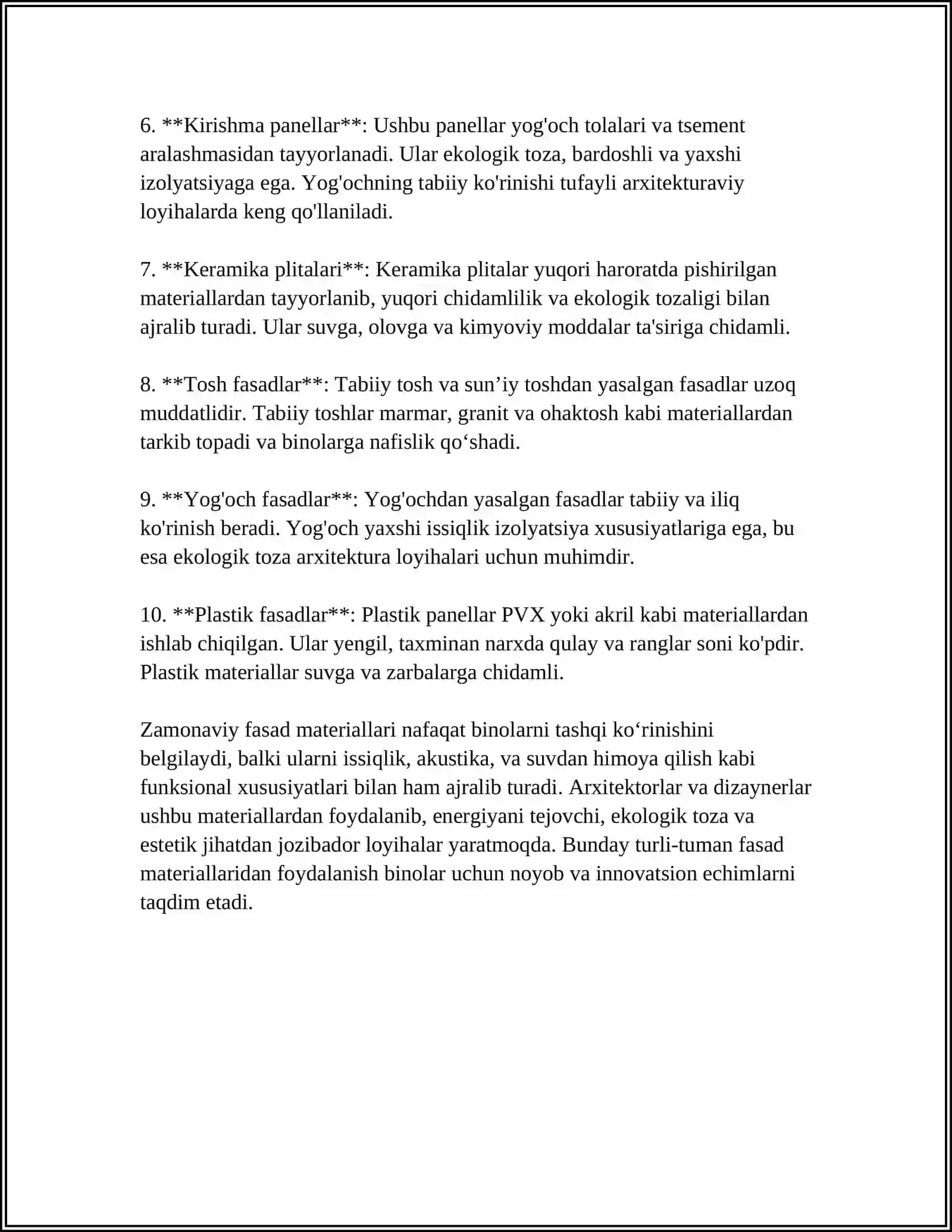 Zamonaviy fasad materiallari 4