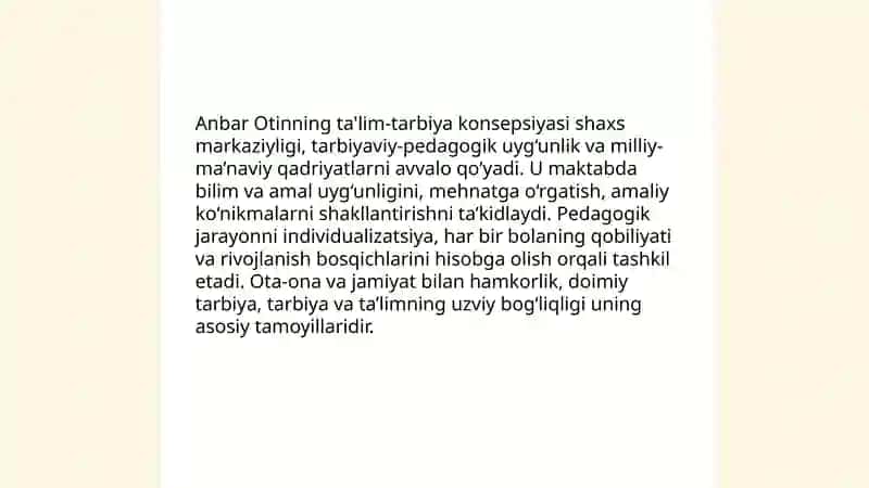 Anbar Otinning pedagogik fikrlari 4