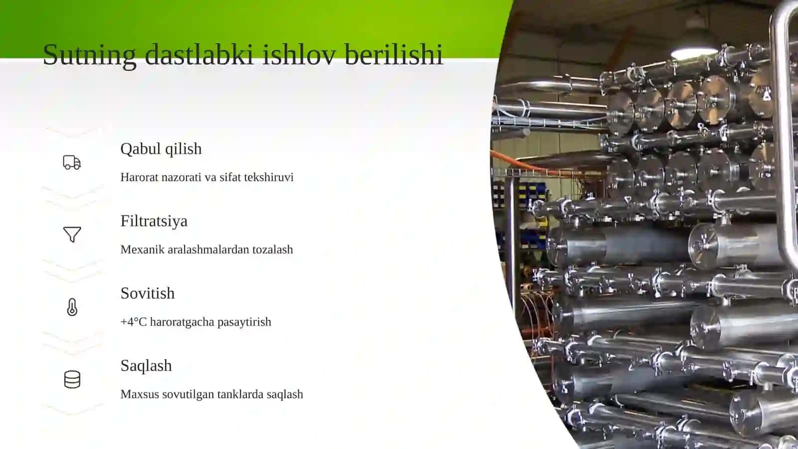 Sut va achitilgan sut mahsulotlarini ishlab chiqarish texnologiyasi 4