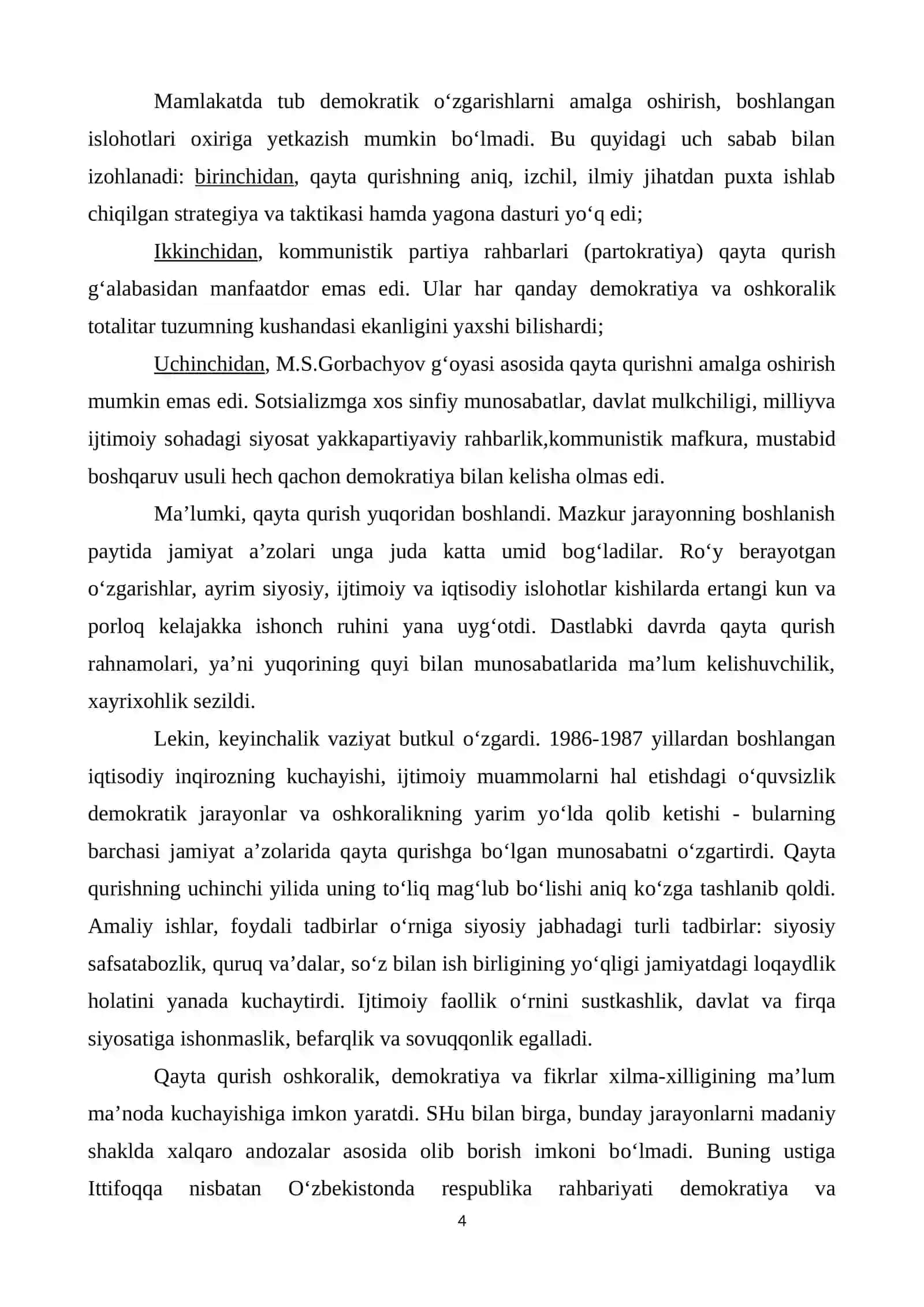 AHOLI TURMUSH TARZINING OG`IRLASHUVI, OROL FOJEASI 4