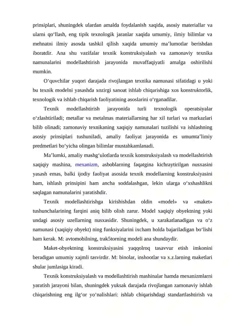 TEXNIK MODELLAR KLASSIFIKATSIYASI 4