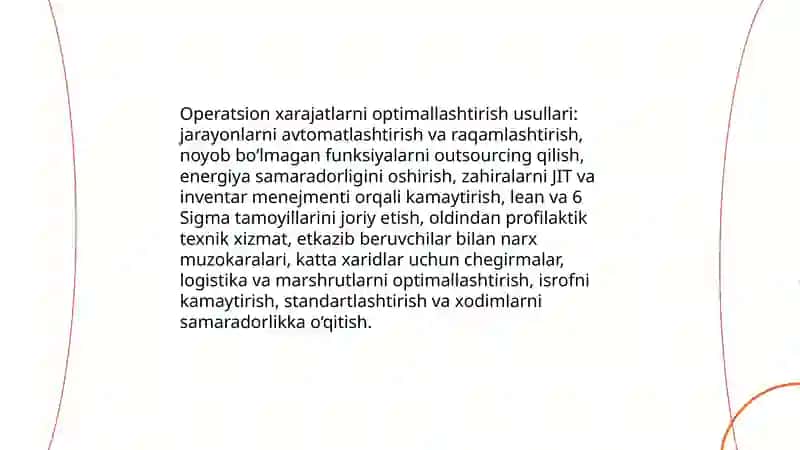 KICHIK BEZNES VA XUSUSIY TADBIRKORLIK FAOLIYATINI RIVOJLANTIRISHDA XARAJATLAR VA ULARNI MINIMALLASHTIRISH YO'LLARI 4