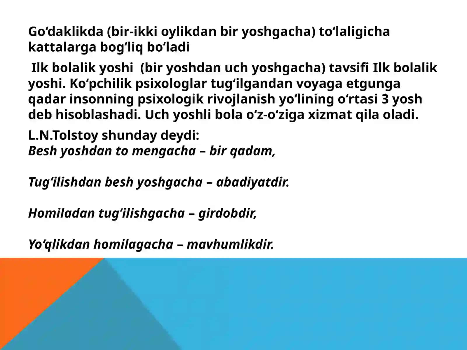 YOSH DAVRLARI VA PEDAGOGIKPSIXOLOGIYA 4