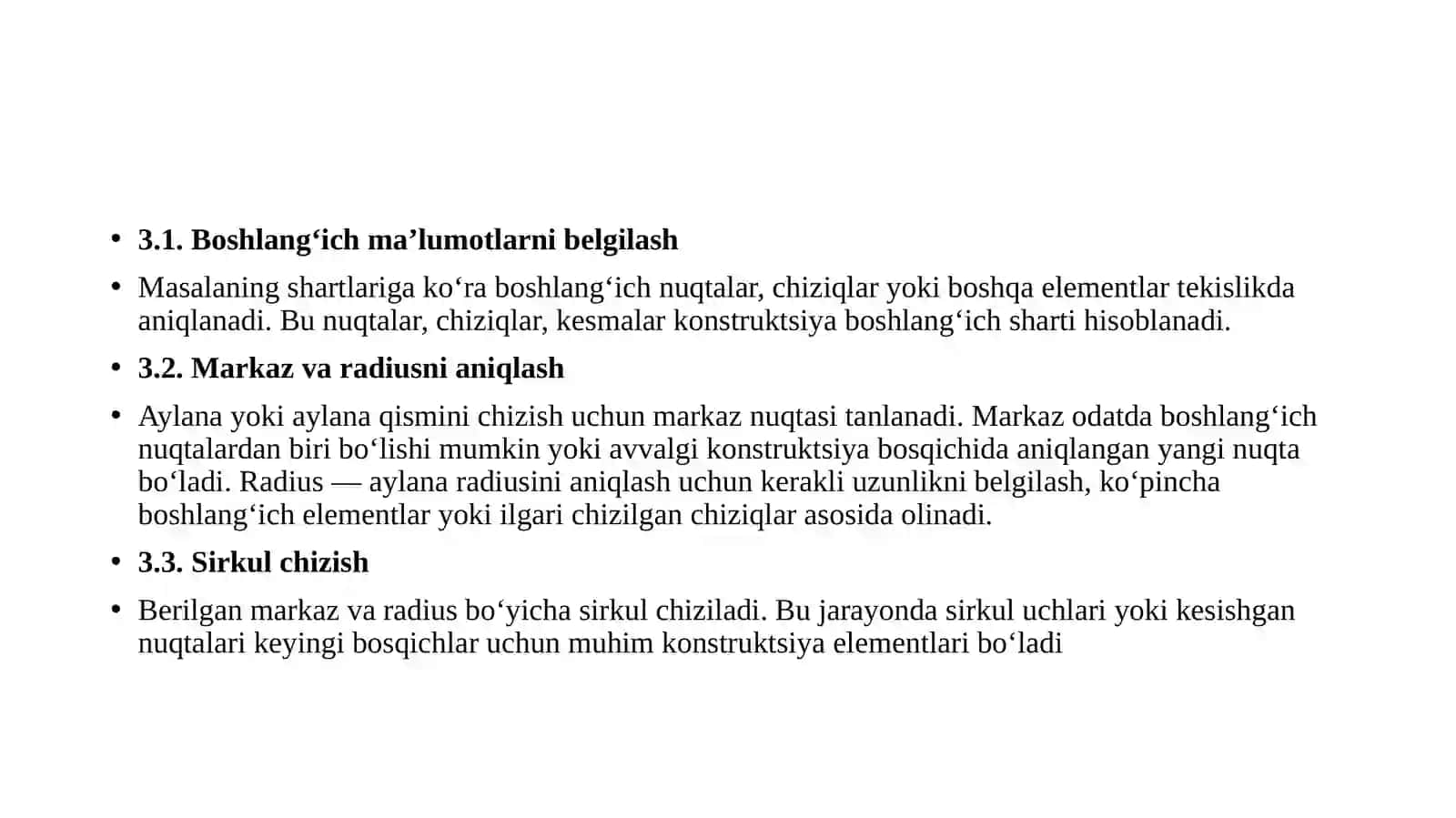 Yasashga doir geometrik masalalar tushunchasi 4