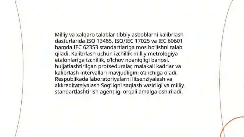 Tibbiy asboblarni kalibrlash dasturlari 4