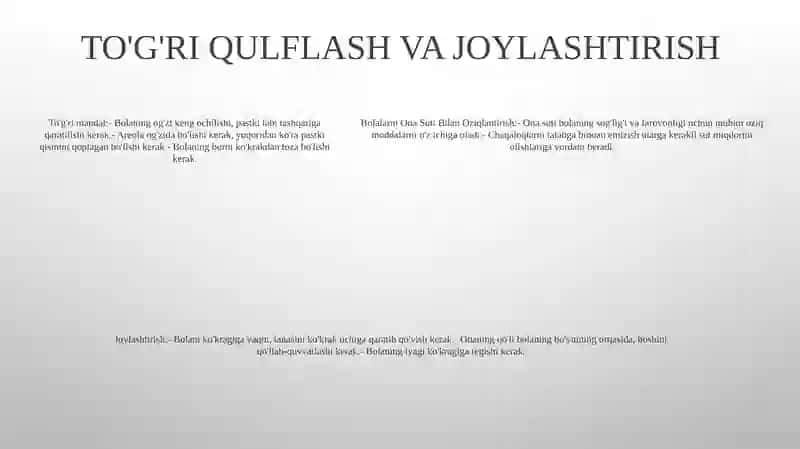 Bolalarni Ona Suti Bilan Oziqlantirish 4