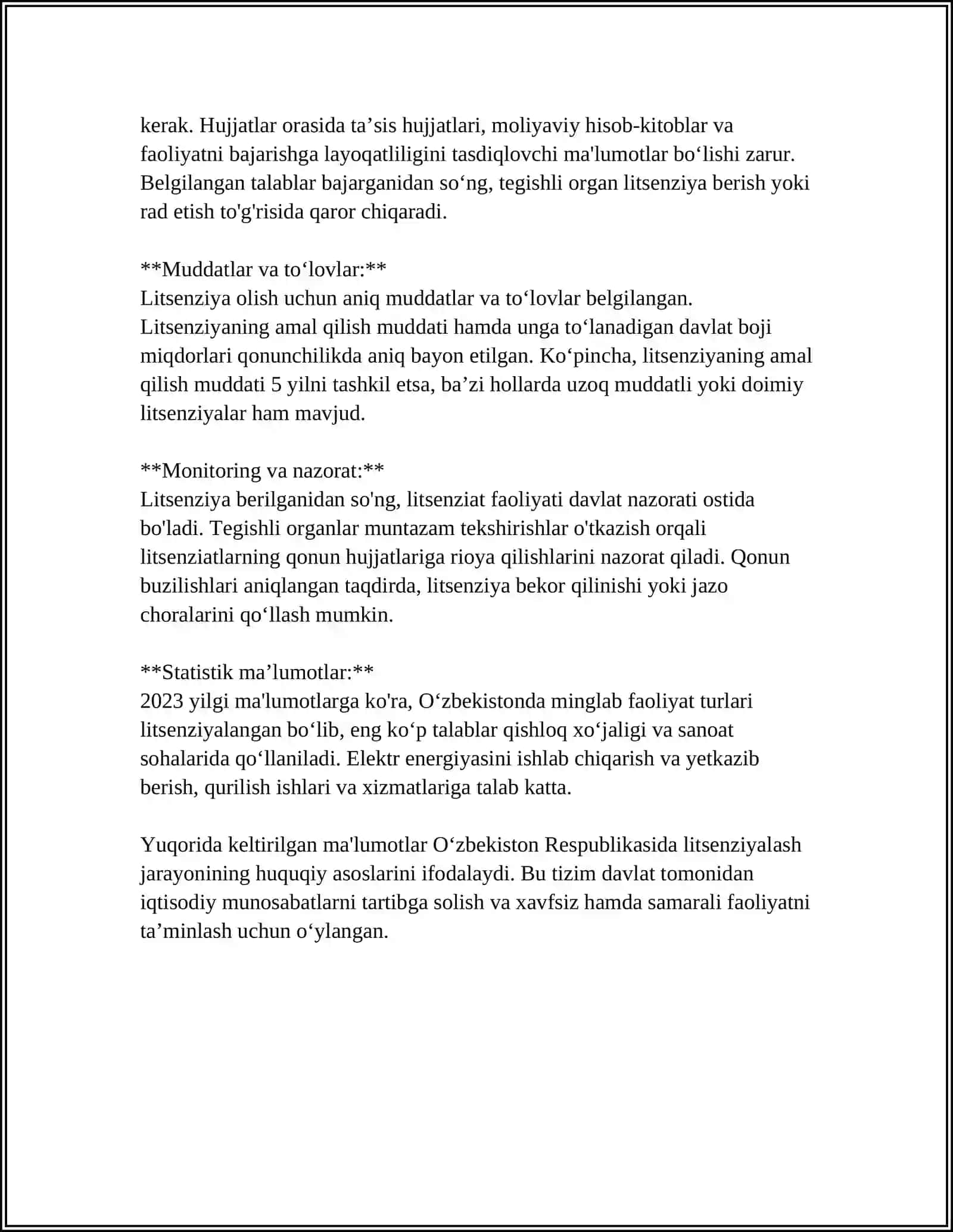 TRANSPORT SERVISI HIZMATINI LITSENZIYALASH 4