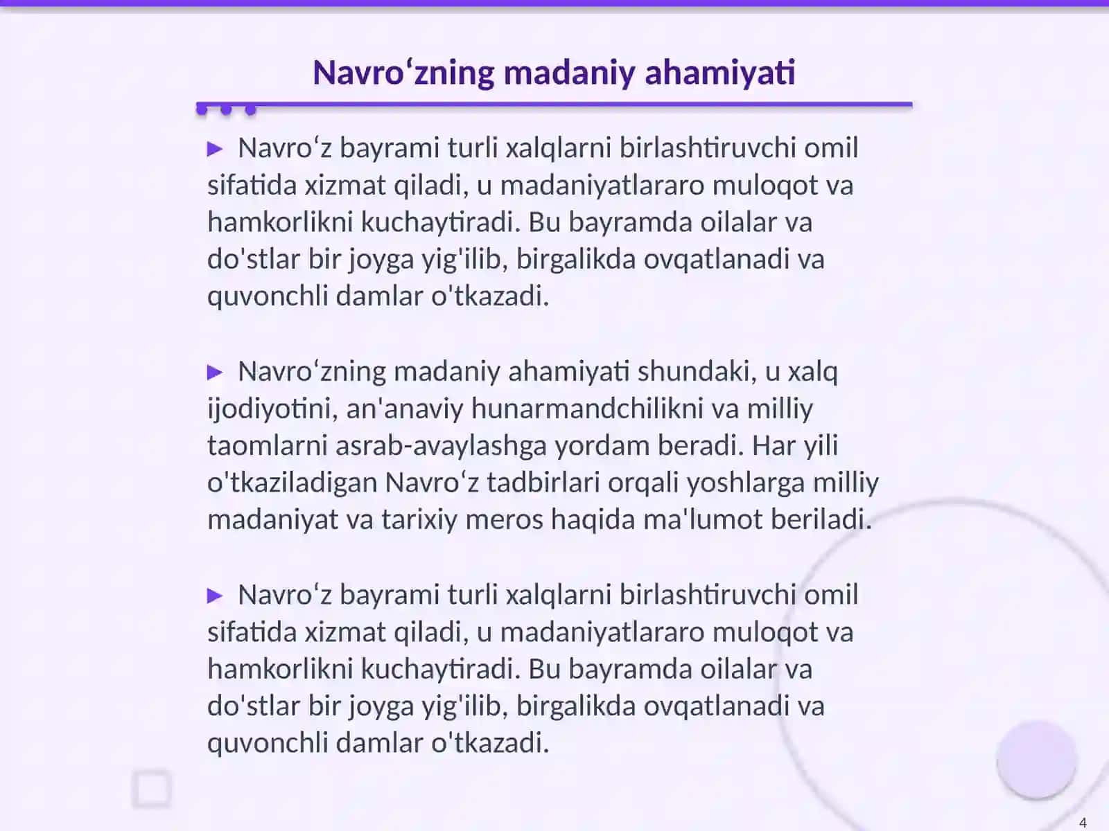 Navroʻz bayrami munosabati bilan sinfdoshlarni tabriklash 4