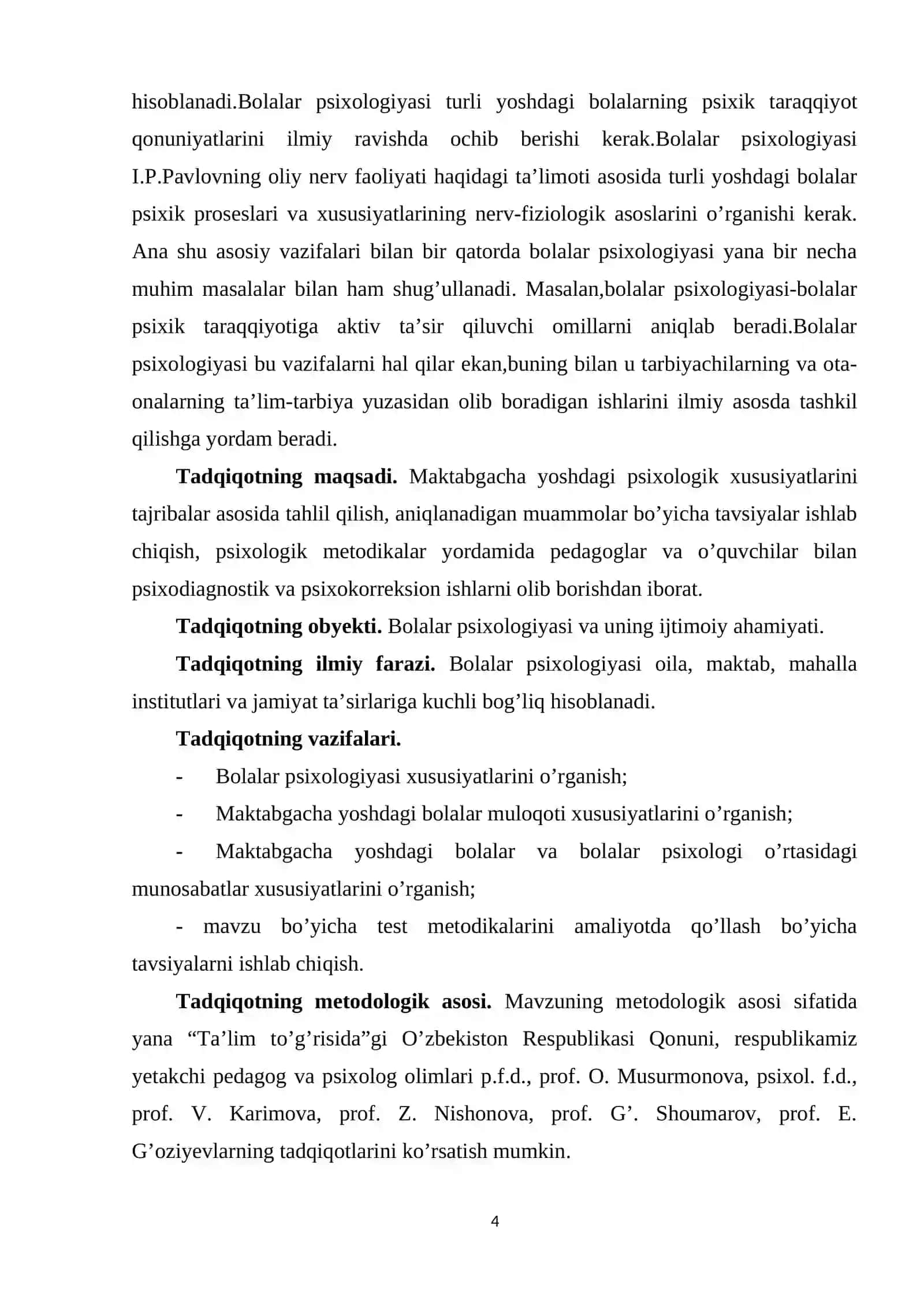 BOG’CHADA PSIXOLOGIK MUHITNI TA’MINLASH 4