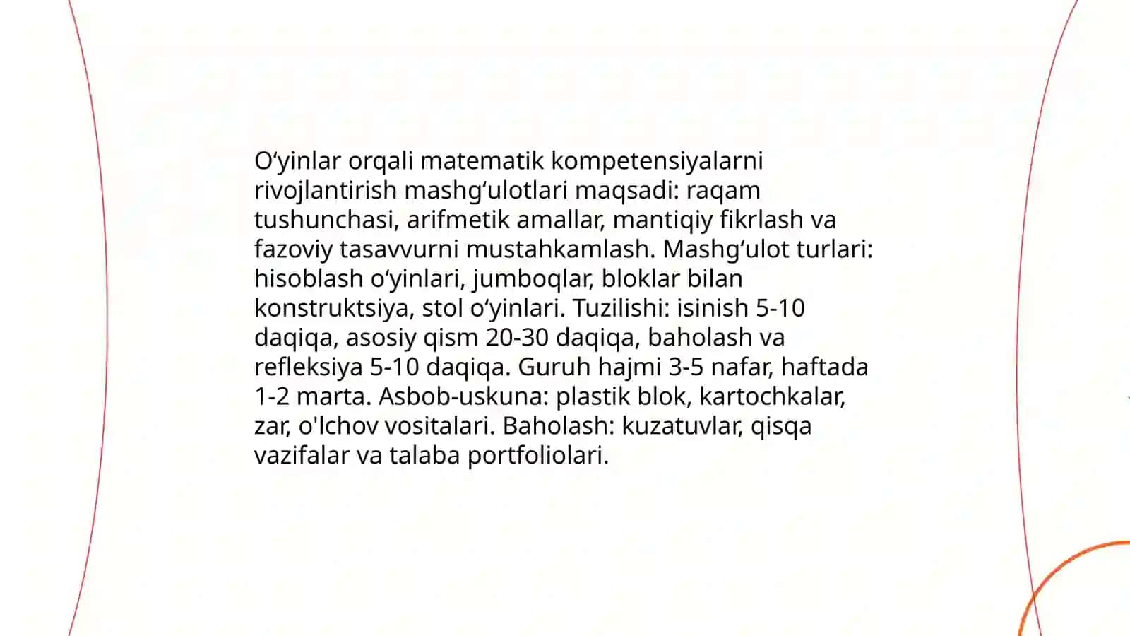 Boshlangʻich sinf matematikadan darsdan tashqari mashg'ulotlarni tashkil etish 4