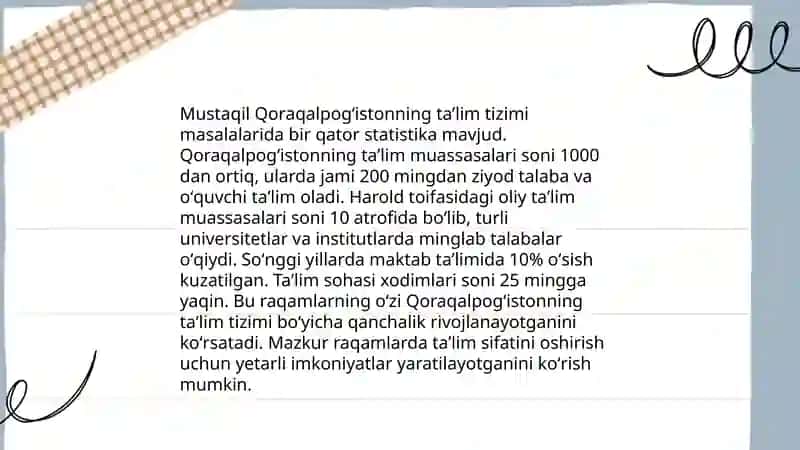 Qoraqalpogʻiston Respublikasi Oʻzbekistonning muhim qismi boʻlib, soʻngi yillarda iqtisodiy rivojlanish koʻrsatkichlari oshdi 4