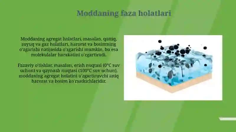 Moddalarning agregat vafazoviyholatlar 4