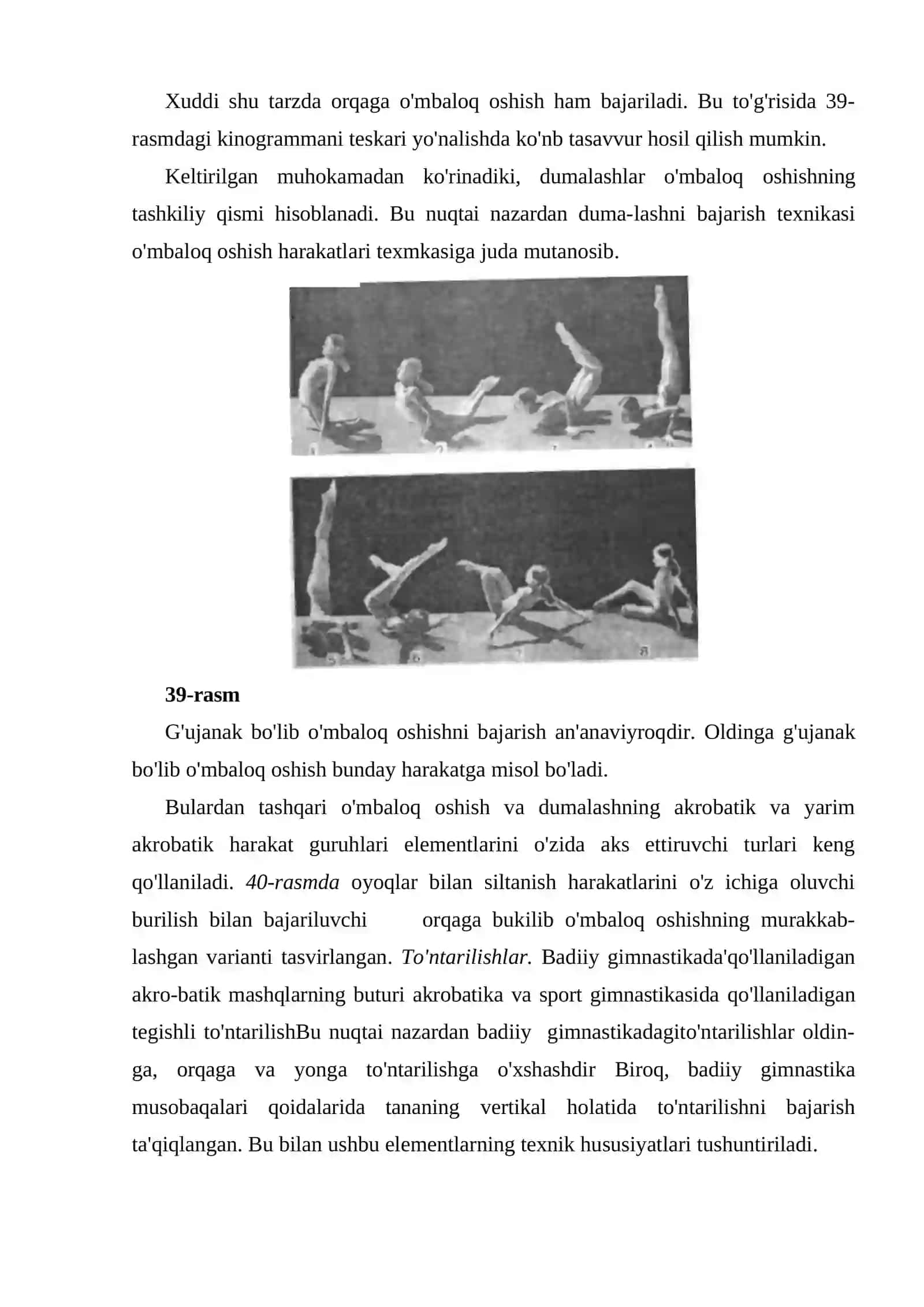 Gimnastikada akrobatik va yarim akrobatik mashqlar 4