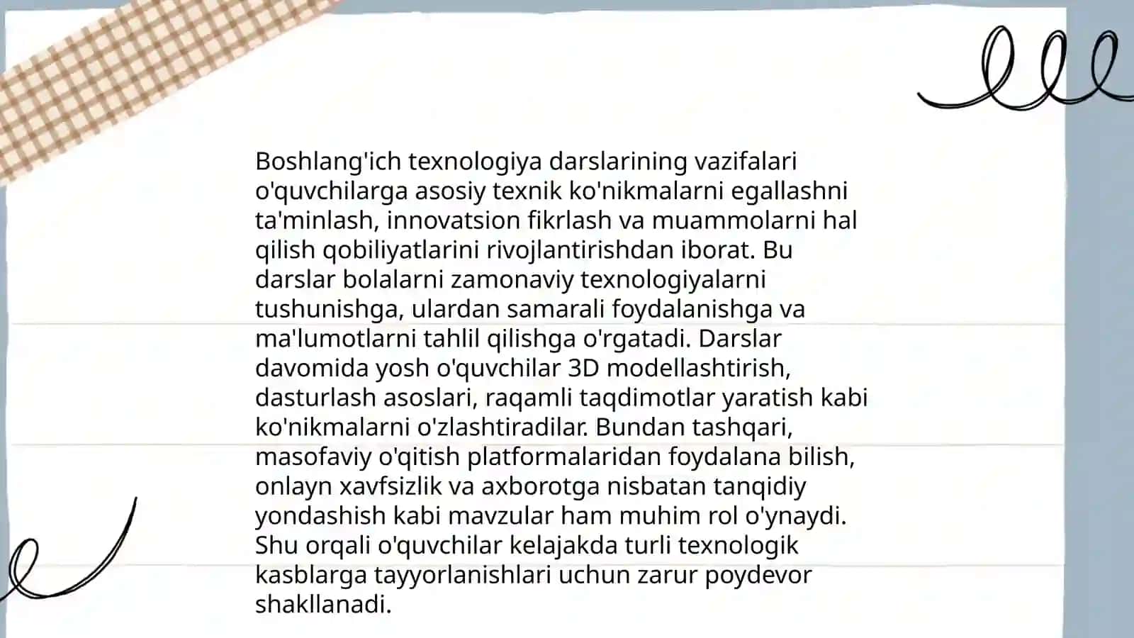 Boshlang‘ich texnologiya ta‘limining maqsad va vazifalari 4