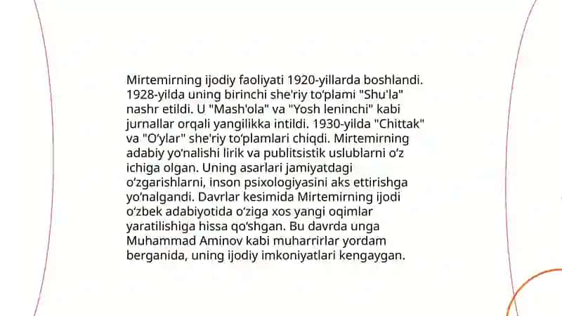 Mirtemir hayoti va ijodi asarlari adabiyotdagi òrni 4