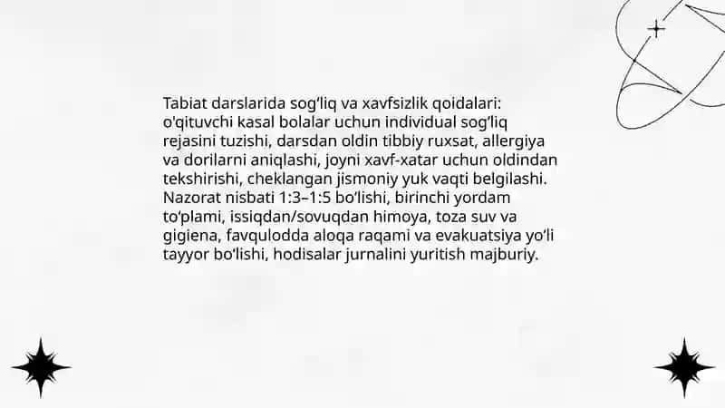 Kasal bolalar uchun tabiat fanlarini oʻqitishning pedagogik asoslari 4