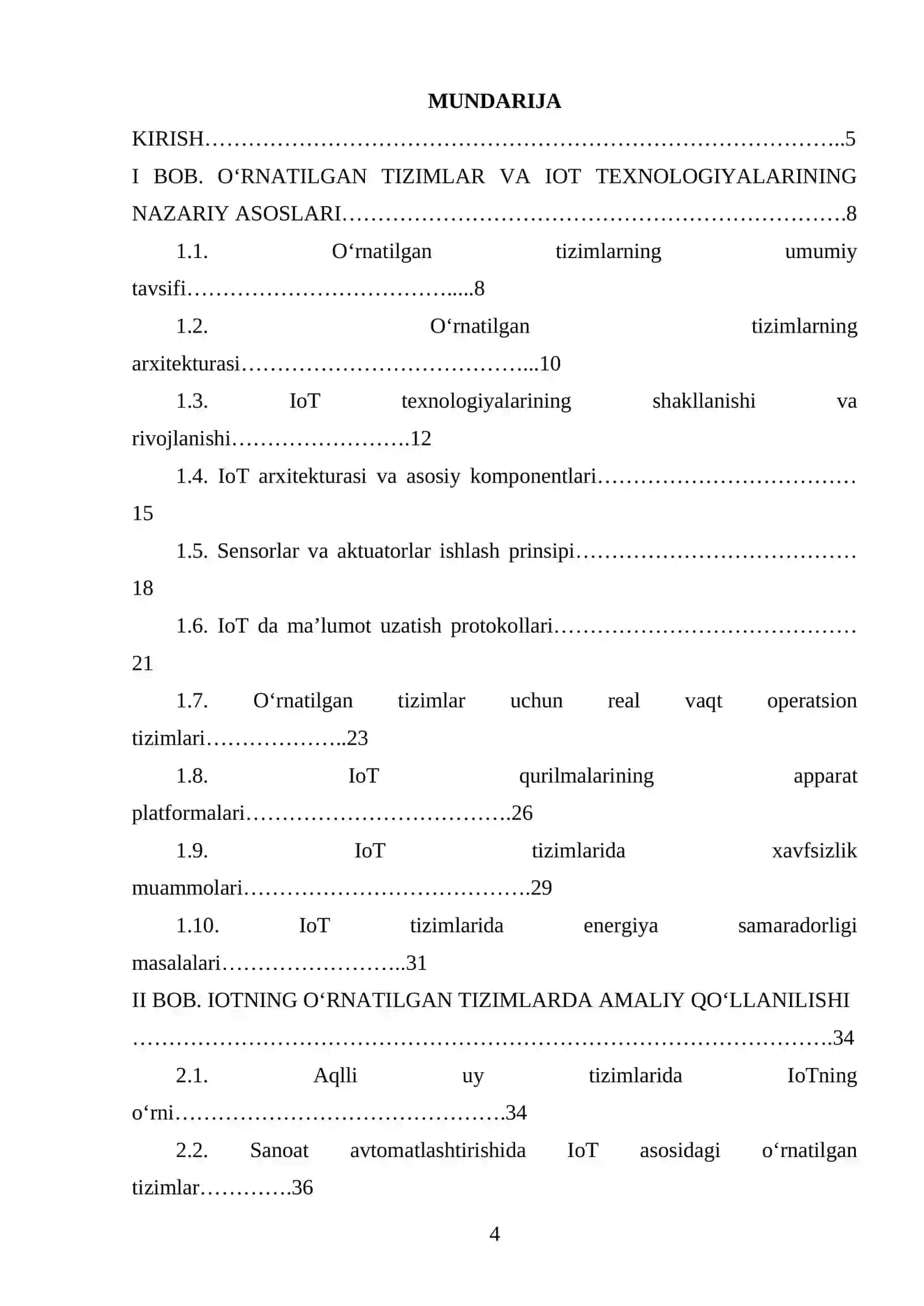 O'rnatilgan tizimlarda IOT qo'llanishlari 4