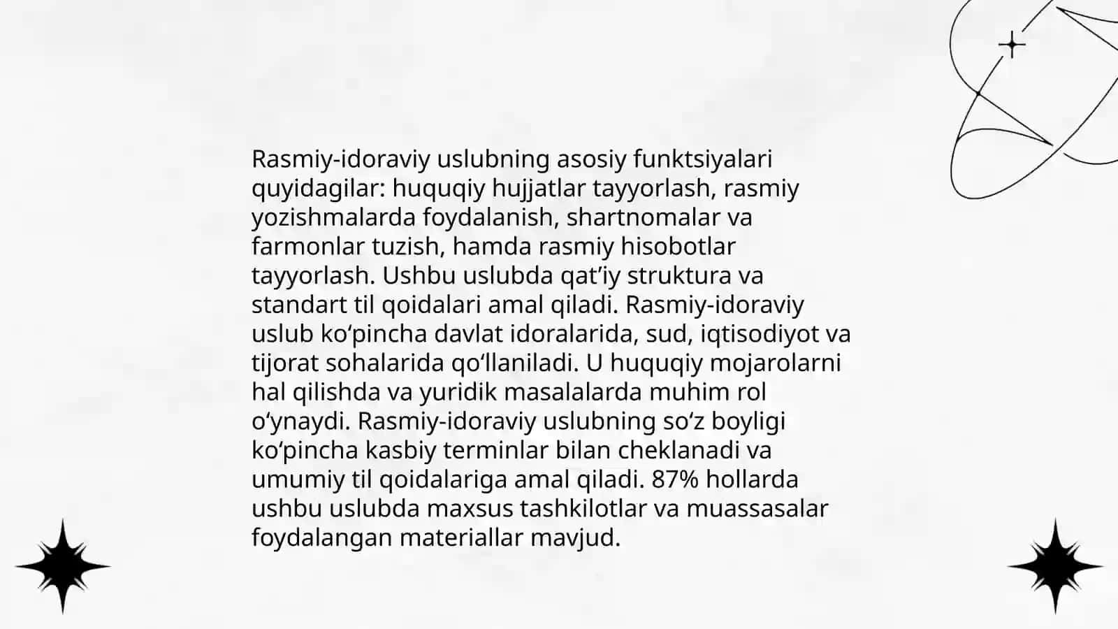 Rasmiy-idoraviy uslub va uning uslubiy xususiyatlari 4