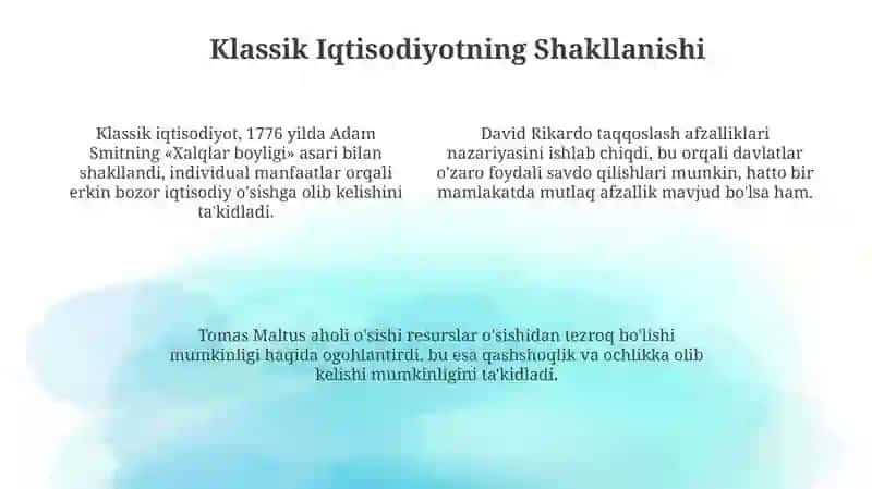 Iqtisodiy gʻoyalar tarixi 4
