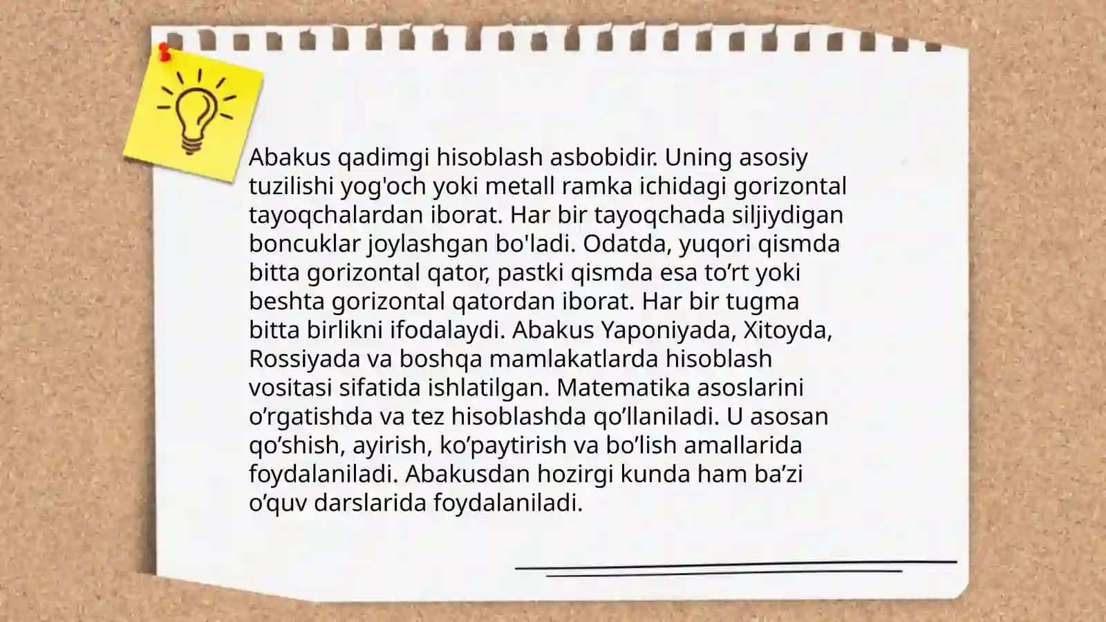Abakusda yuzliklarni ifodalash 4