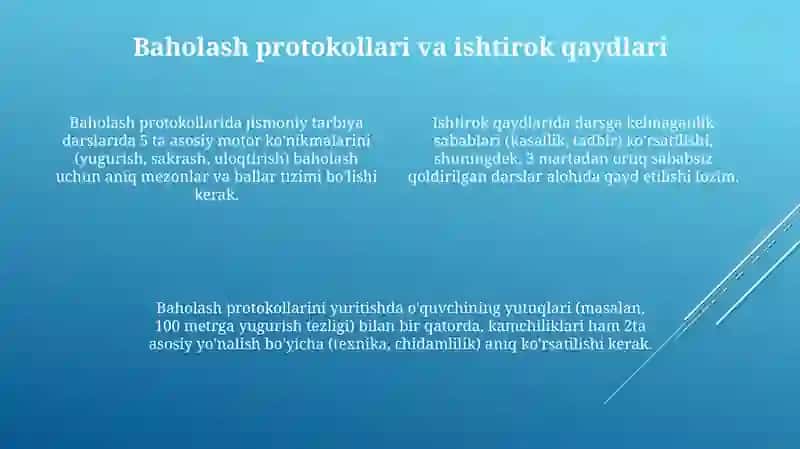 Jismoniy tarbiya darslari uchun asosiy hujjatlarni yuritish tartibi 4