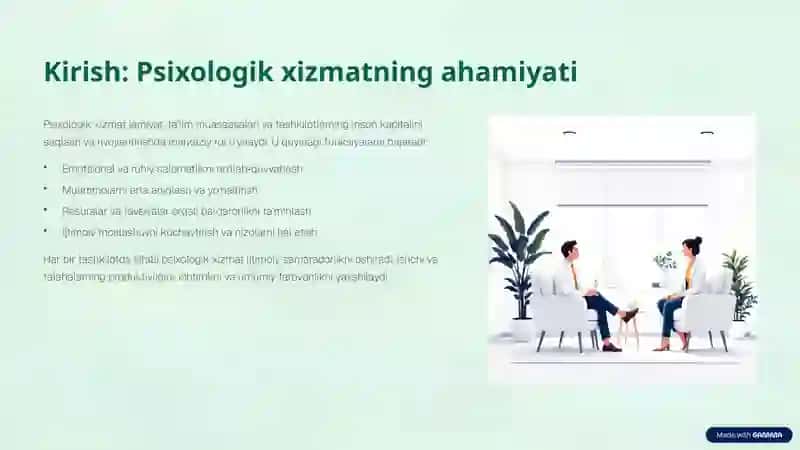 Psixologik xizmat tuzilishi va vazifalari 4
