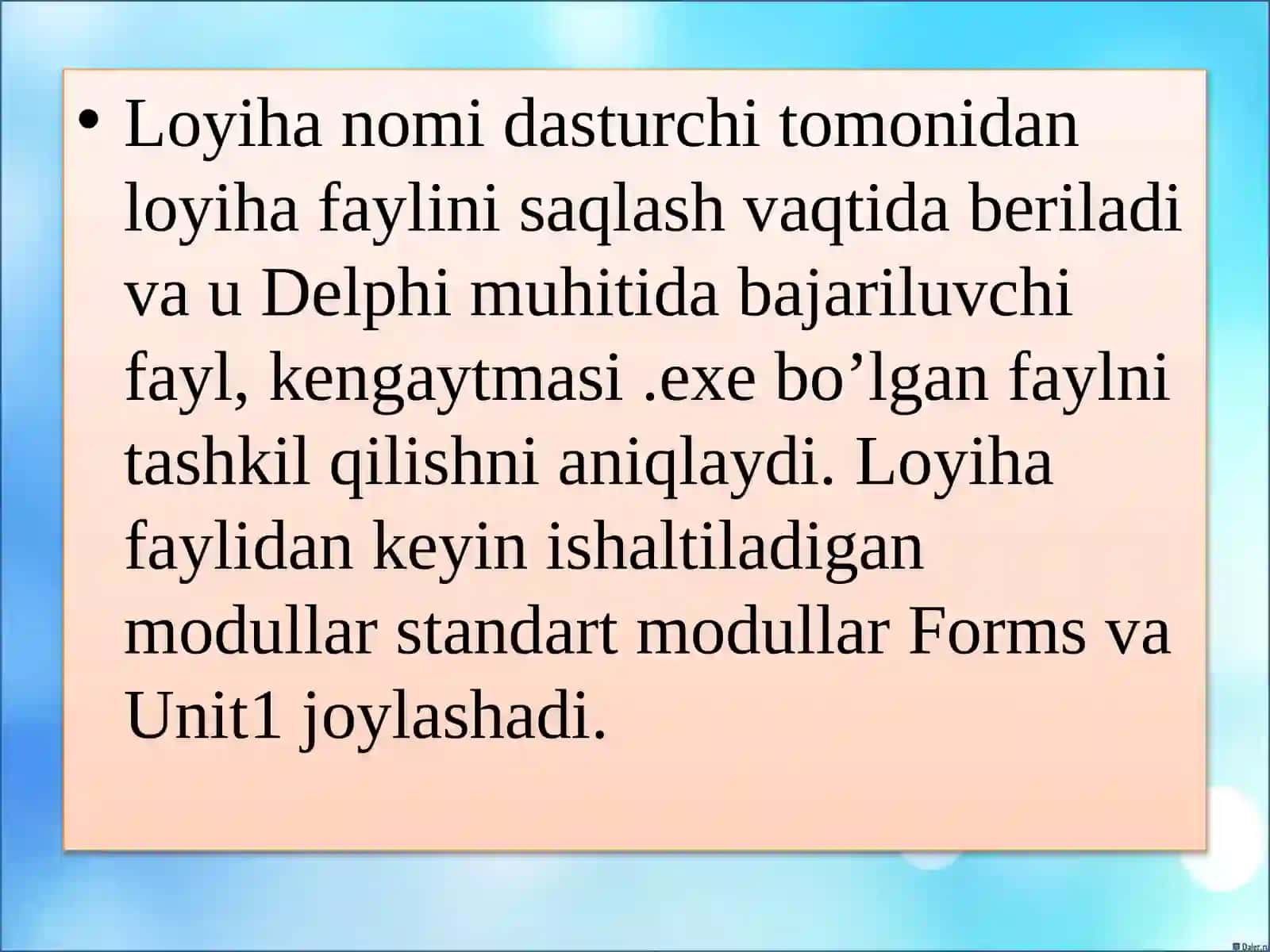 Delphidasturining tuzilmasi (loyihasi) 4