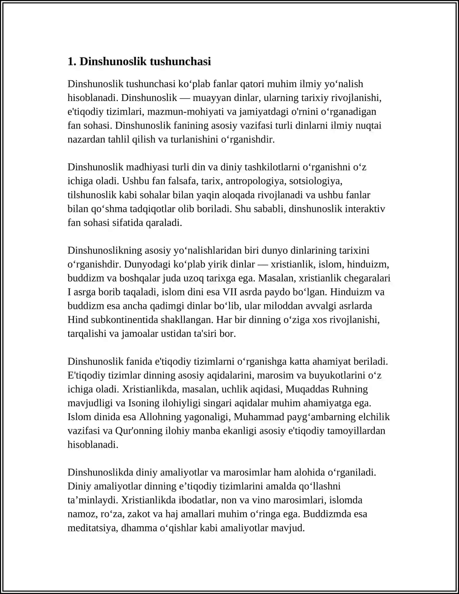 DINSHUNOSLIK TUSHUNCHASI 4