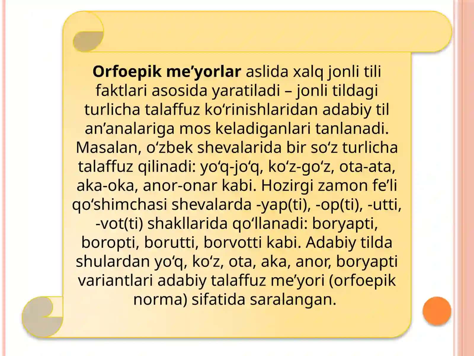 Oʻzbek tilining adabiy meʼyorlari 4