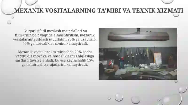 Mexanik texnik asboblari va uskunalarini o’rganish 4