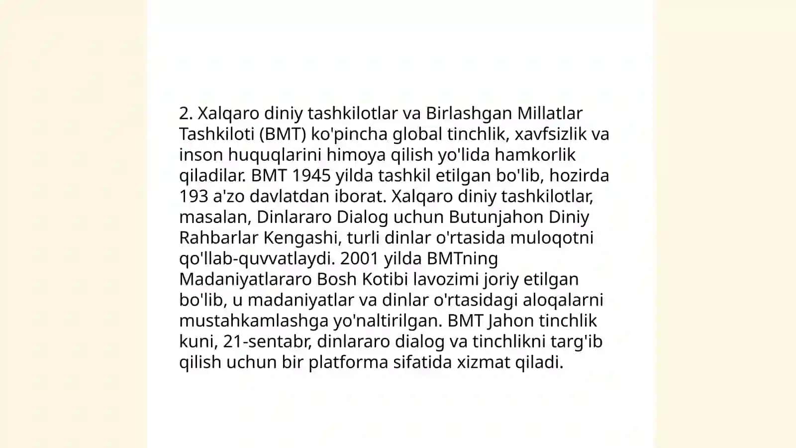 Xalqaro diniy tashkilotlar faoliyatining tarixi va ularning barqaror rivojlanishi 4