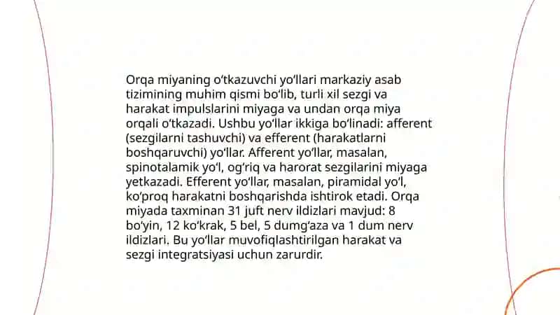 Orqamiyaning reflektor va oʻtkazuvchi yoʻl faoliyati tekshirish usullari 4