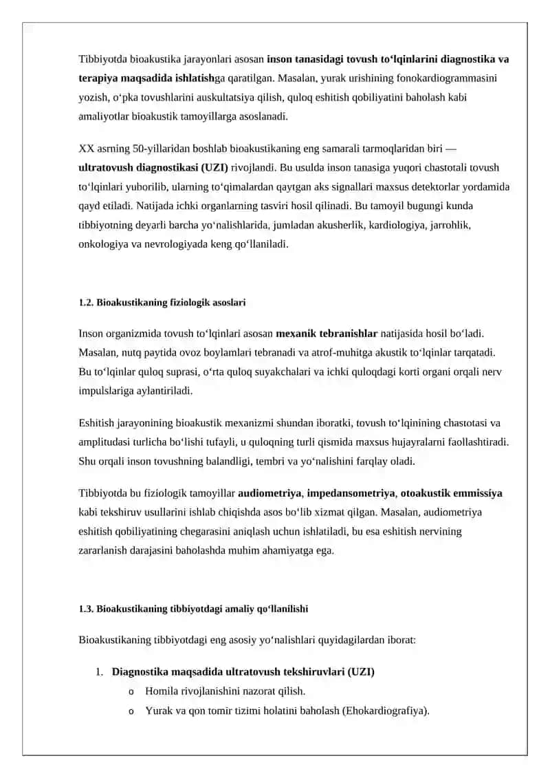 BIOAKUSTIKA VA BIOELEKTRIKA 4