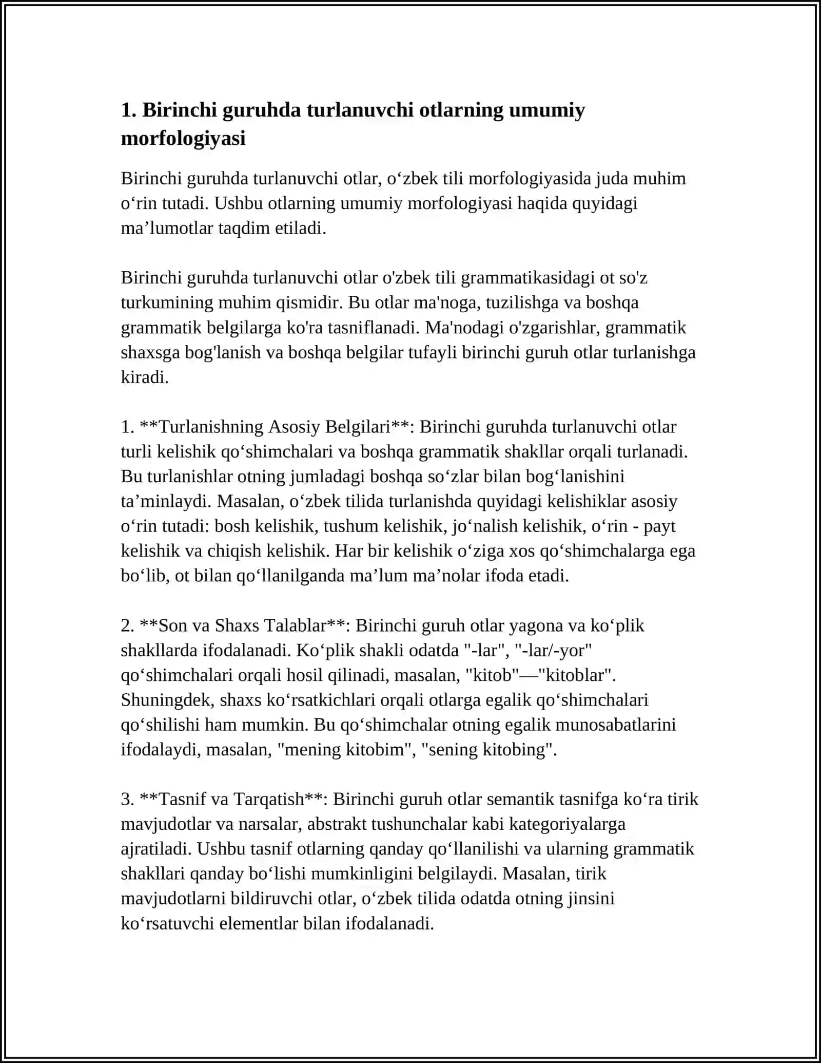 BIRINCHI VA IKKINCHI GURUHDA TURLANUVCHI OTLAR REFERAT 4