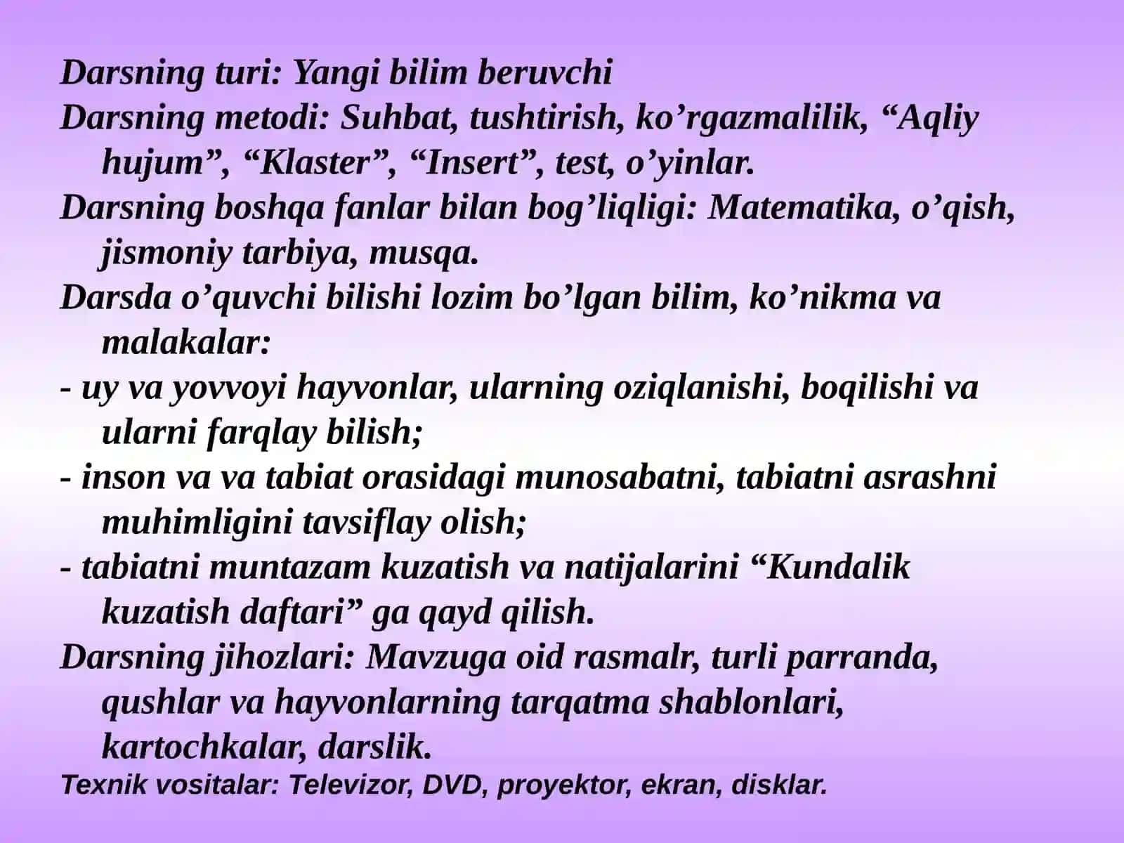 O’lkamizdagi uy va yovvoyi hayvonlar 4
