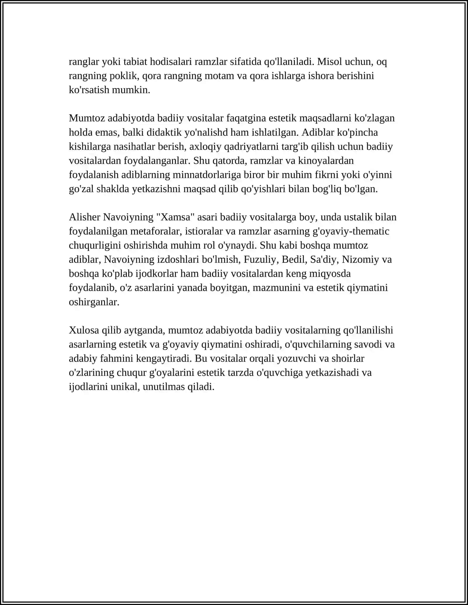 MUMTOZ ADABIY TURGA OID ILMIY YONDASHUVLAR 4
