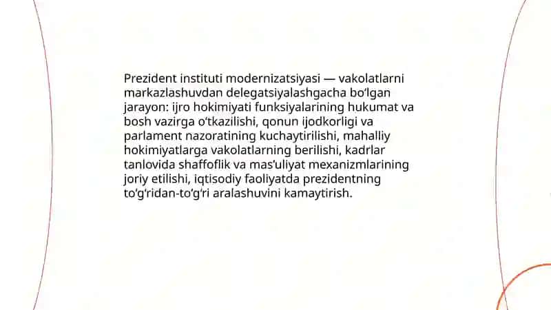 Mustaqillik yillarida davlat boshqaruvi tizimida amalga oshirilgan islohotlar 4