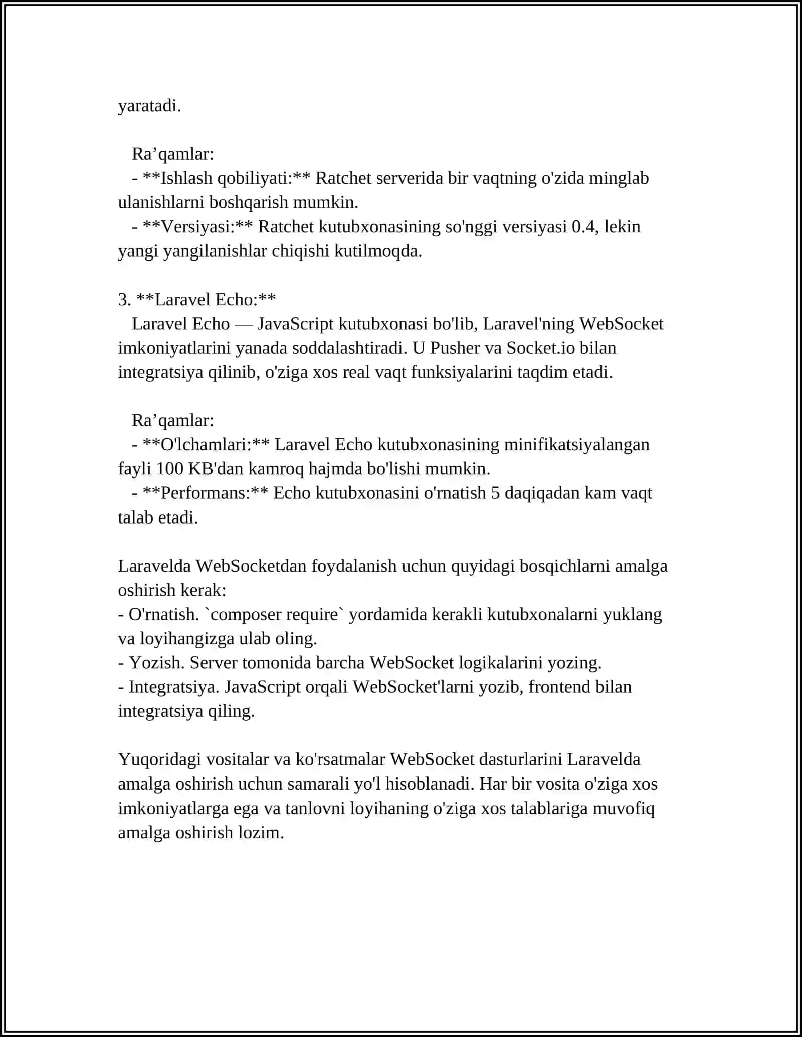 LARAVELDA REAL TIME CHAT TAYORLASH 4