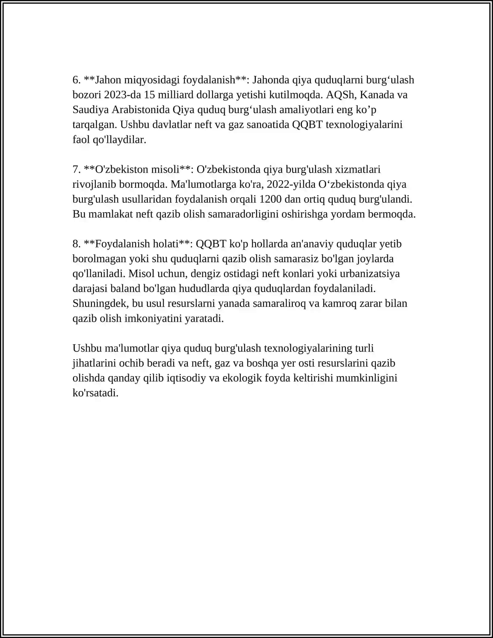 QIYA YOʻNALTIRILGAN QUDUQLARNING MAHSULDORLIGINI ANIQLASH 4