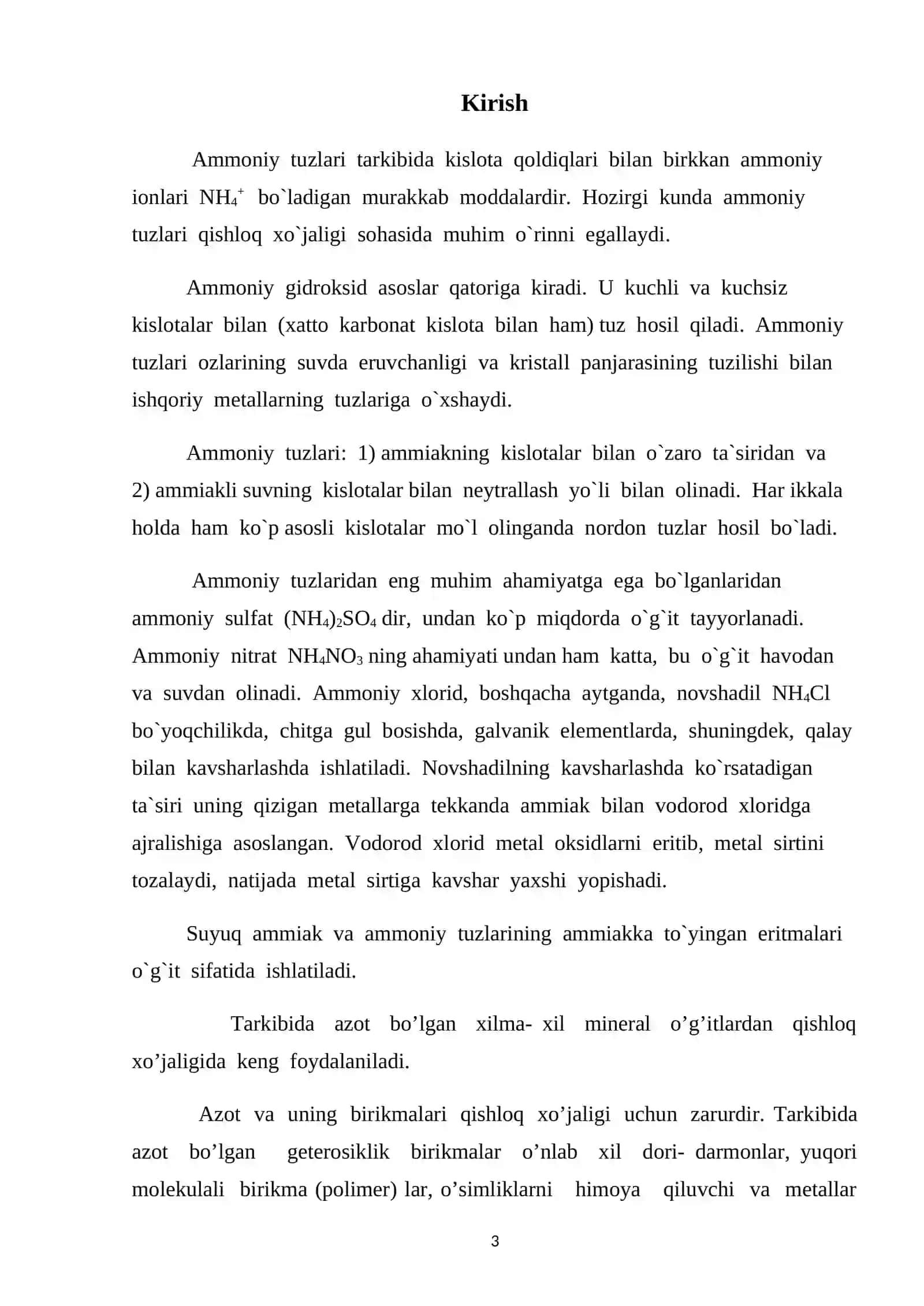 Ammoniy nitrat tuzini olinishi va xossalari 4
