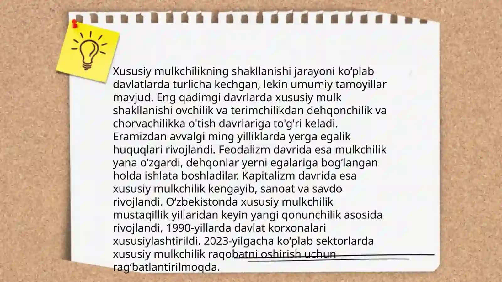 Iqtisodiy islohotlar xususiy mulkchilikning shakillanishi 4