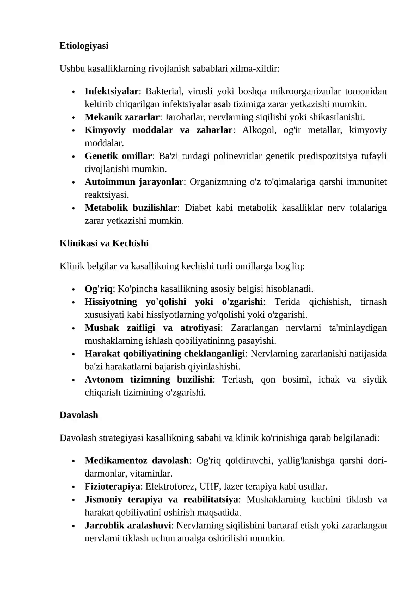 NEVRITLAR, NEVRALGIYALAR, POLINEVRITLAR, RADIKULITLAR 4