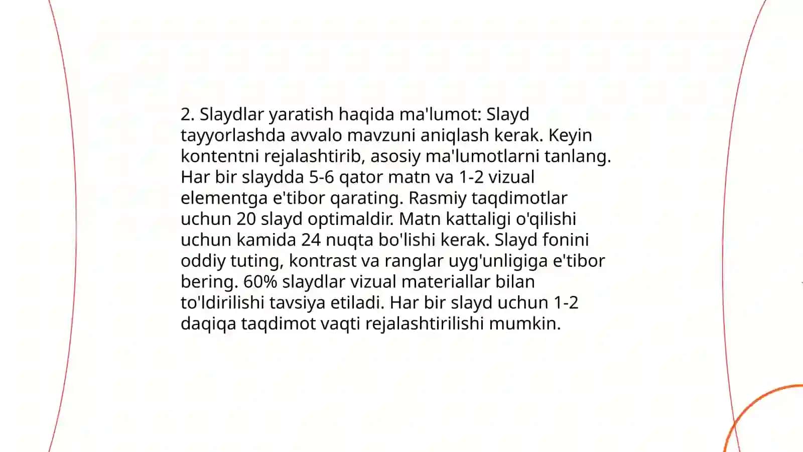Animatsiya Taqdimot namoyishini boshqarish 4