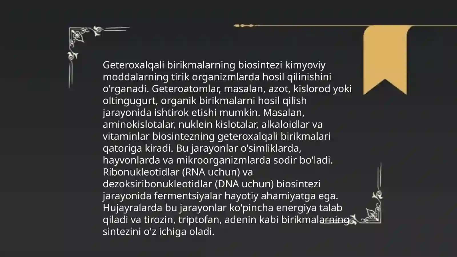Geteroxalqali birikmalar metabolitlar va dorivor vositalar sifatida 4