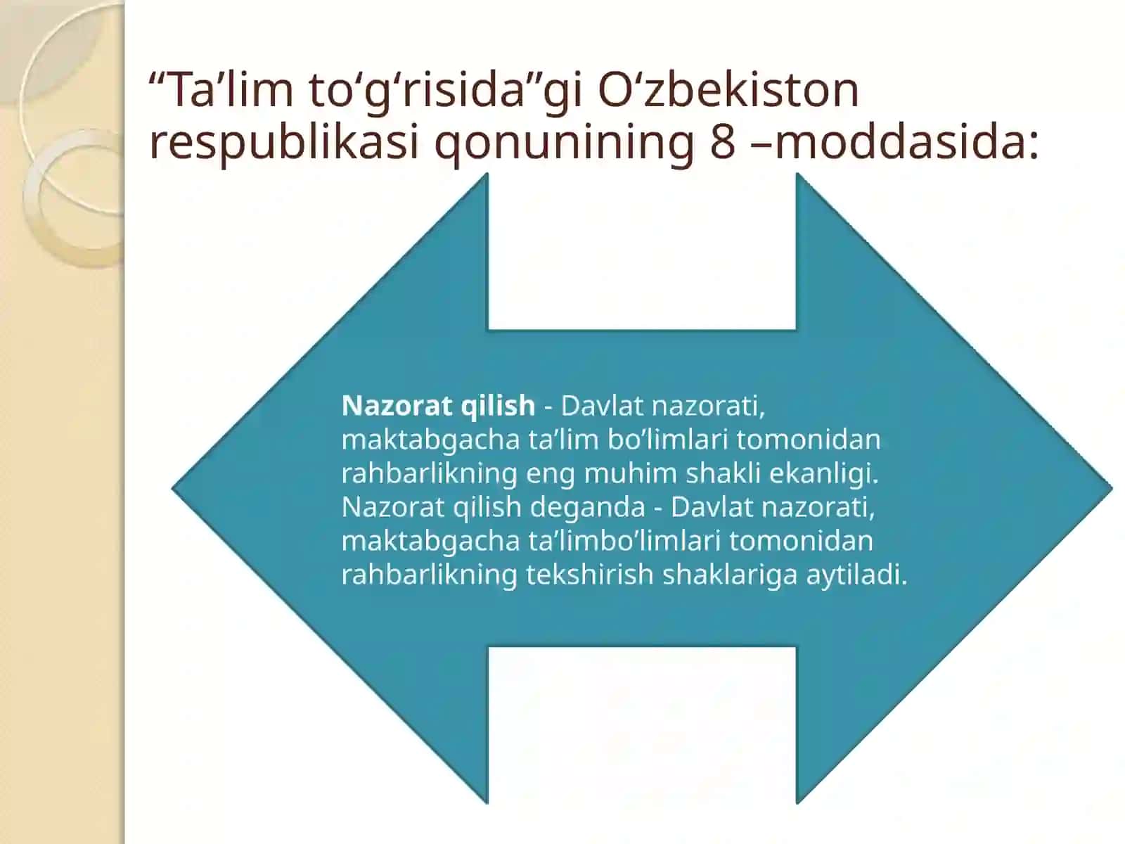 MTTNI NAZORAT QILISH VA TA’LIM-TARBIYA ISHLARINI TASHKILLASHTIRISH 4